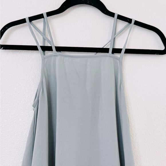 ASOS SILK FLOWY ASYMMETRICAL STRIPE DRESS SZ 2 TIERED COLORBLOCK - Picture 3 of 7